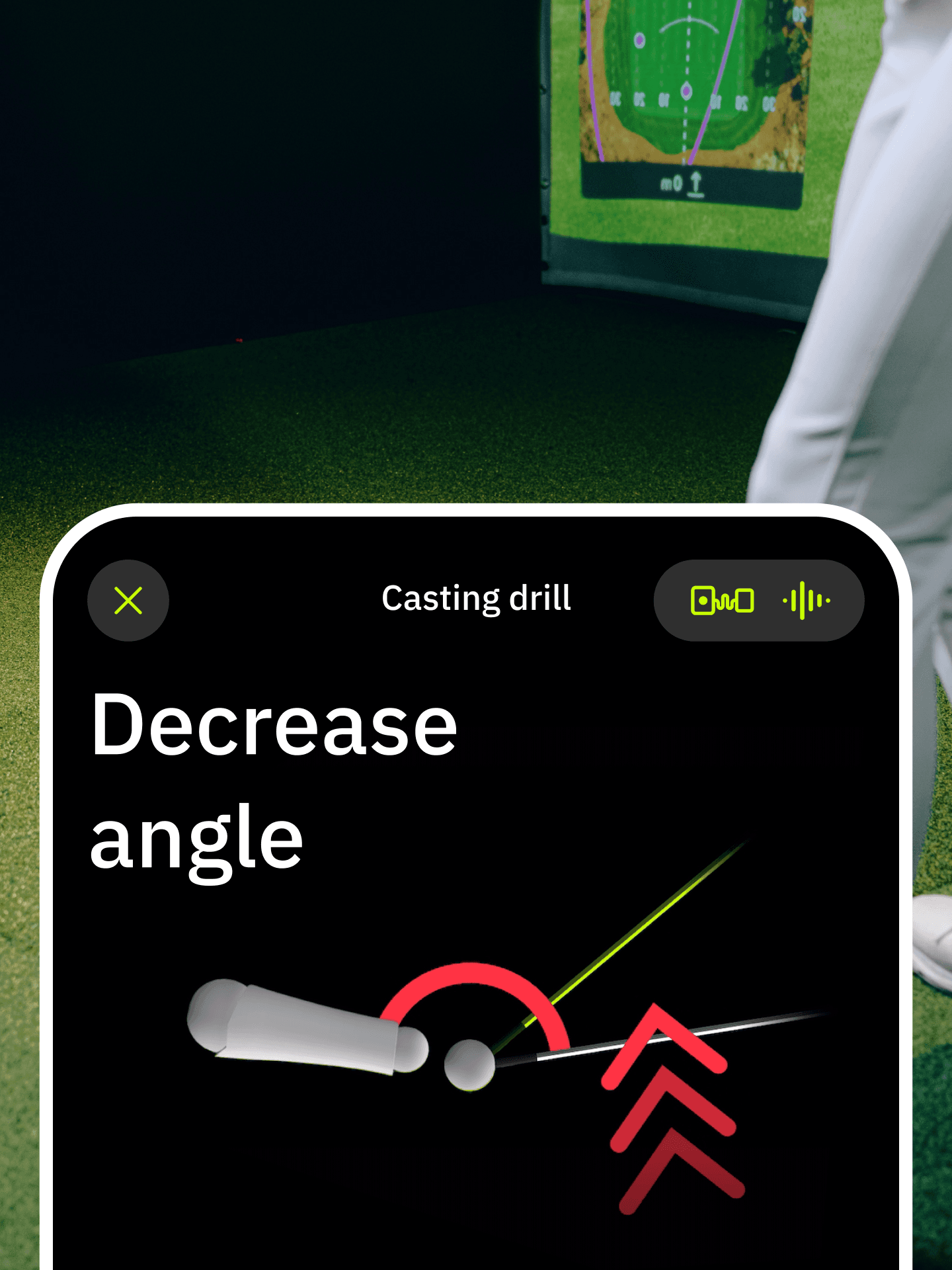 Use guided drills that correct your swing in real time.