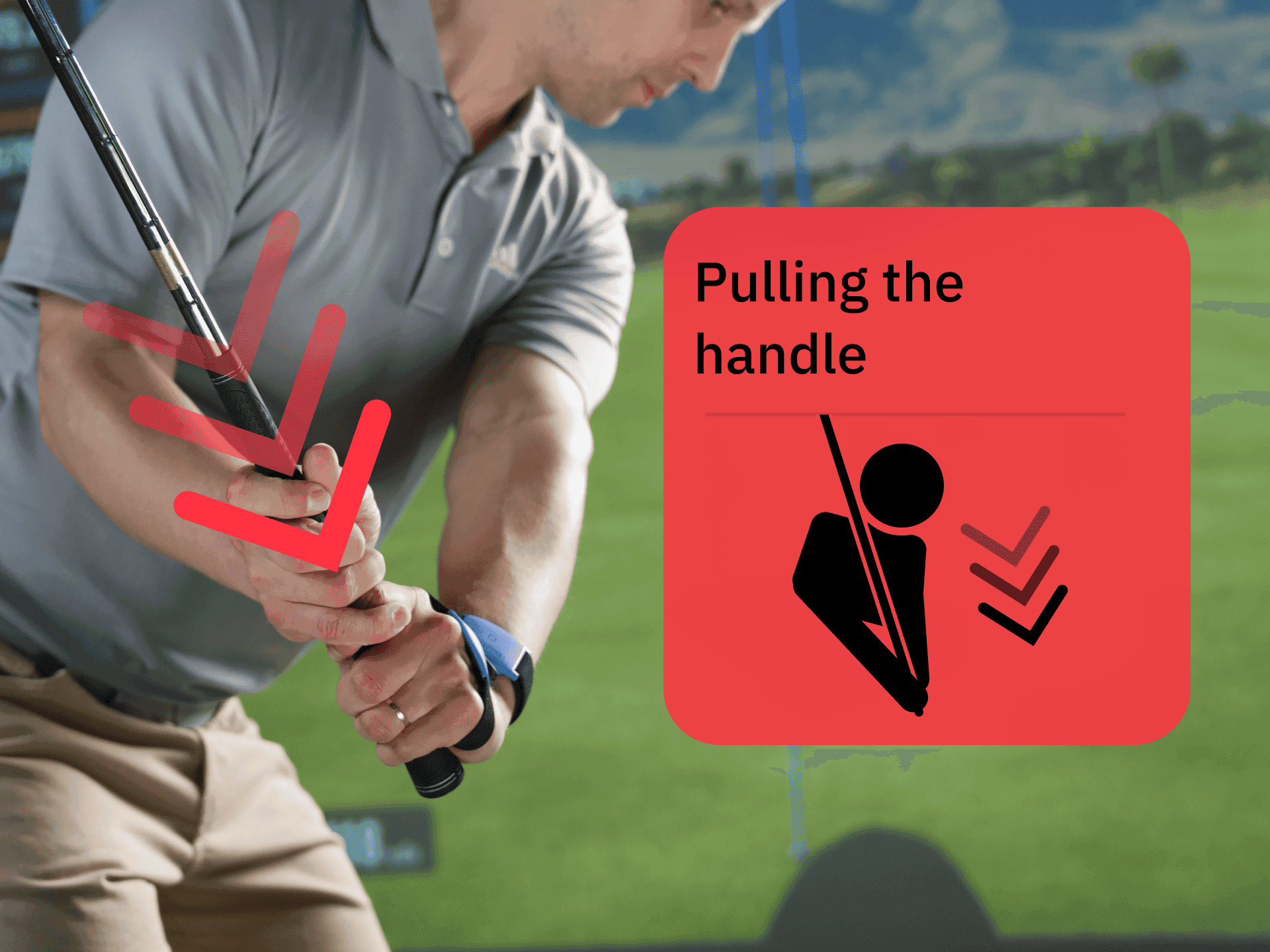 Image of Pulling the handle