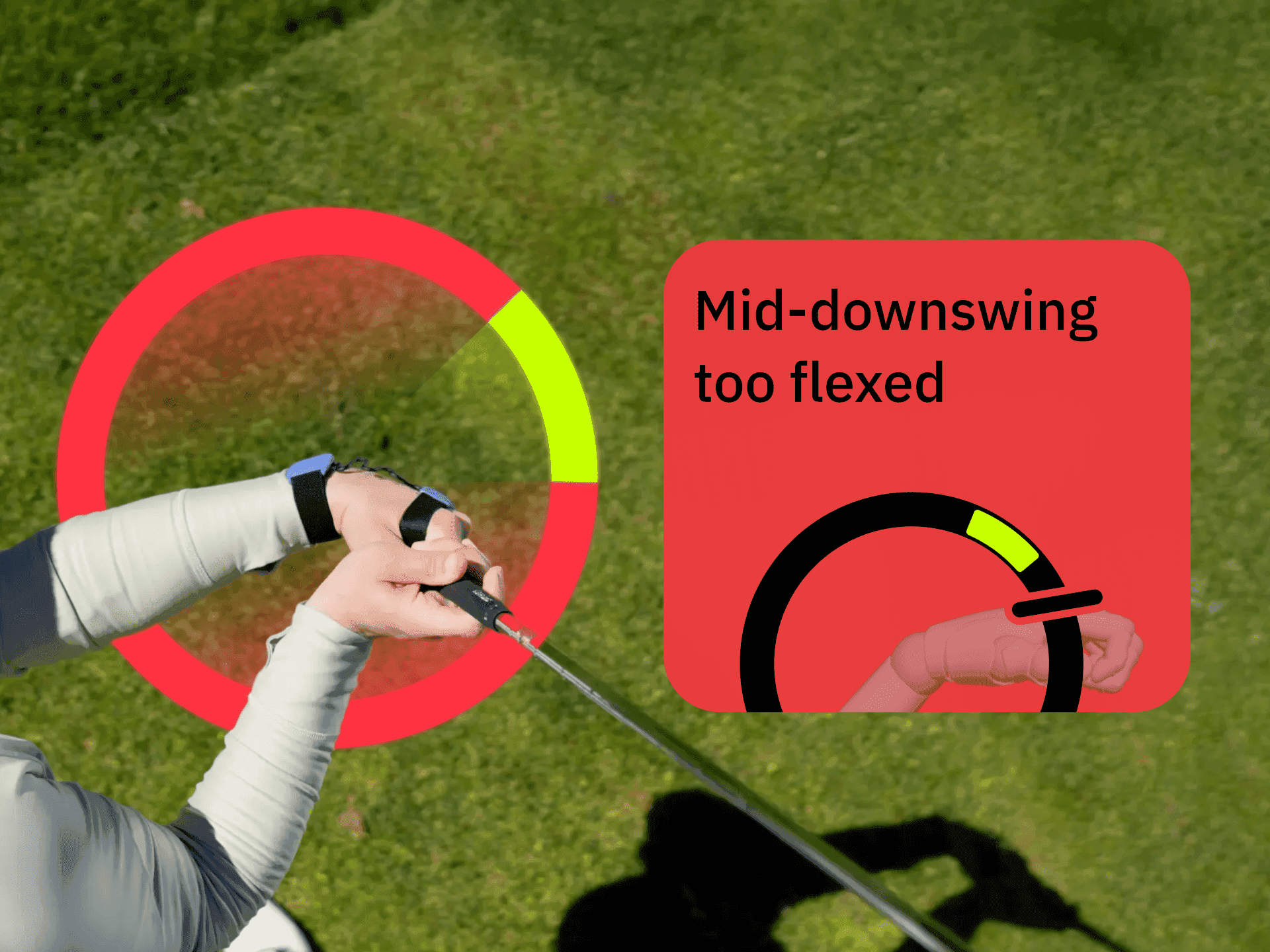 Image of Mid-downswing too flexed