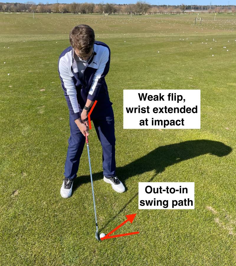 full swing extension fault at impact