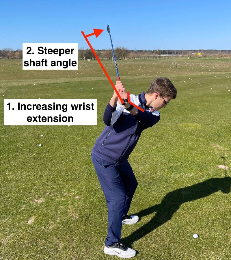 wrist extension in transition