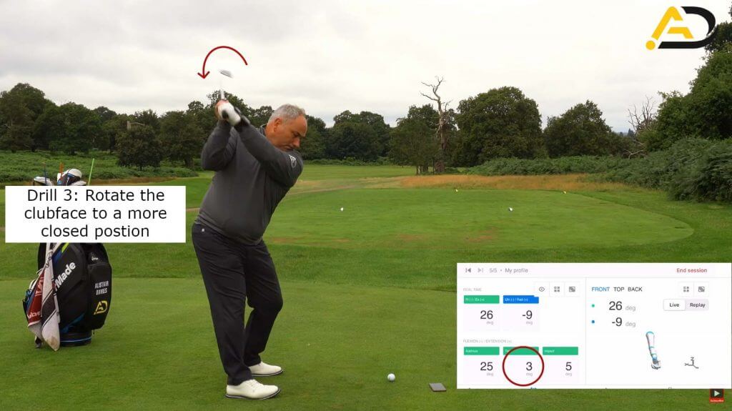 Alistair Davies drill rotate the clubface at the top