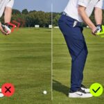 comparison of two lead wrist positions in golf swing
