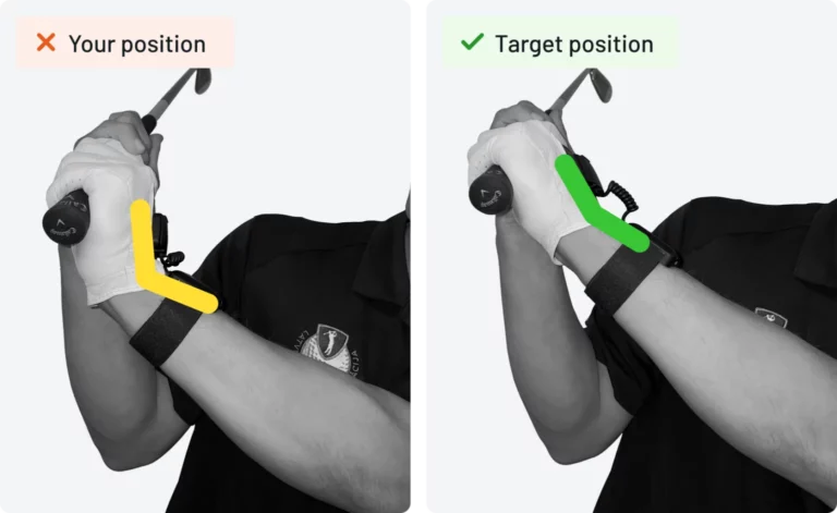correct wrist position at the top of backswing