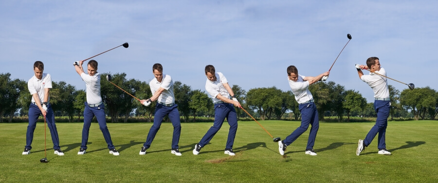 driver shot golf swing sequence