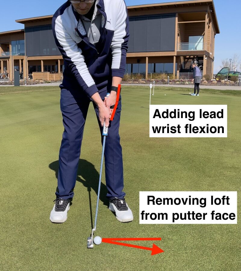 extension and flexion in putting stroke