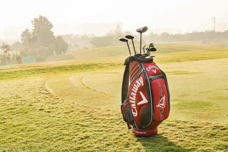 golf bag on the course
