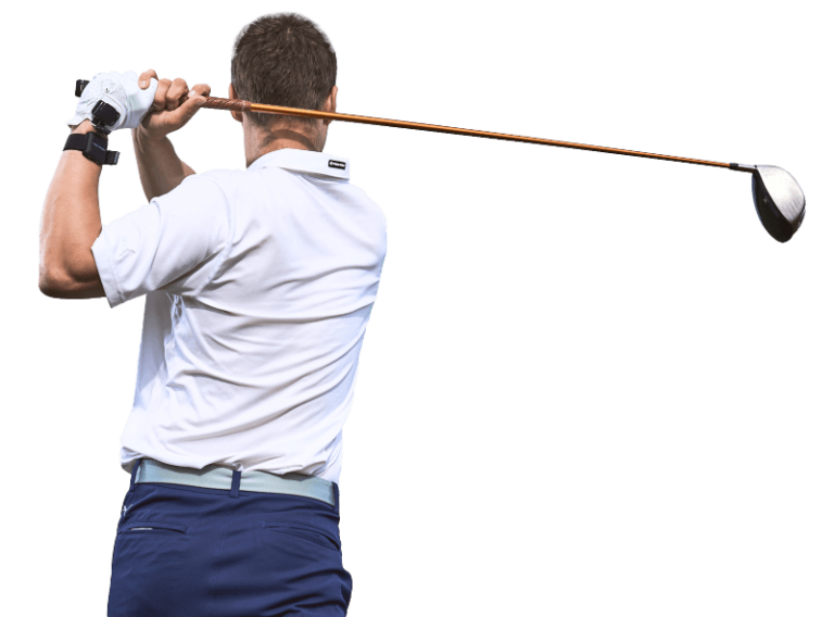 golfer hitting with driver transparent background