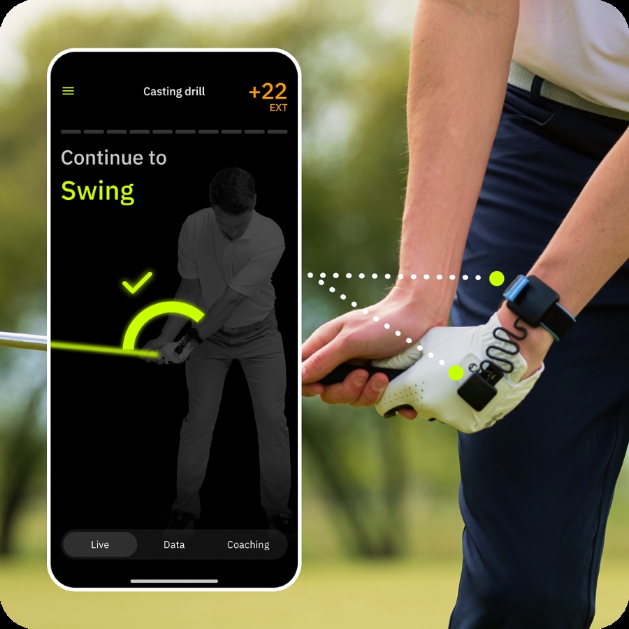 golfer using HackMotion sensor works on iron swing