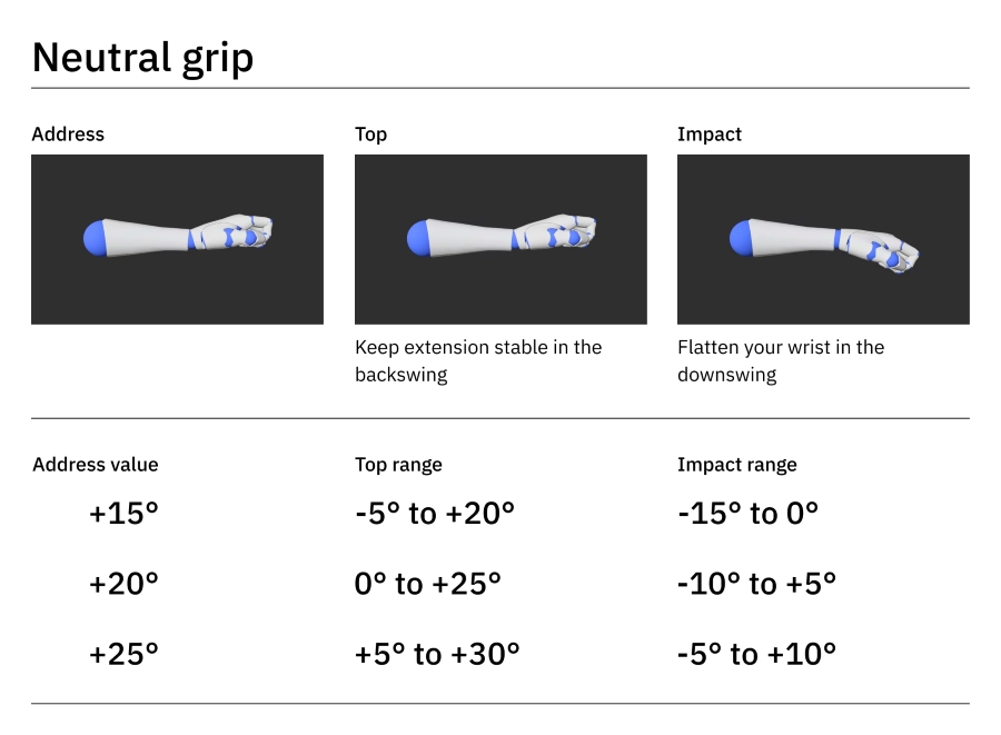 hackmotion neutral grip target ranges