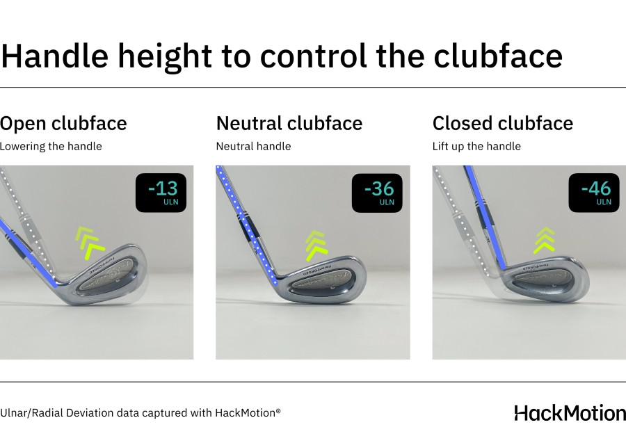 handle height to control the clubface