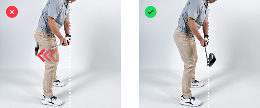 inside takeaway fault in golf