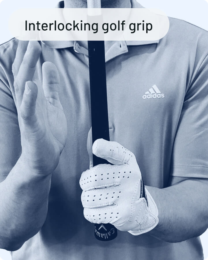 interlocking golf grip setup