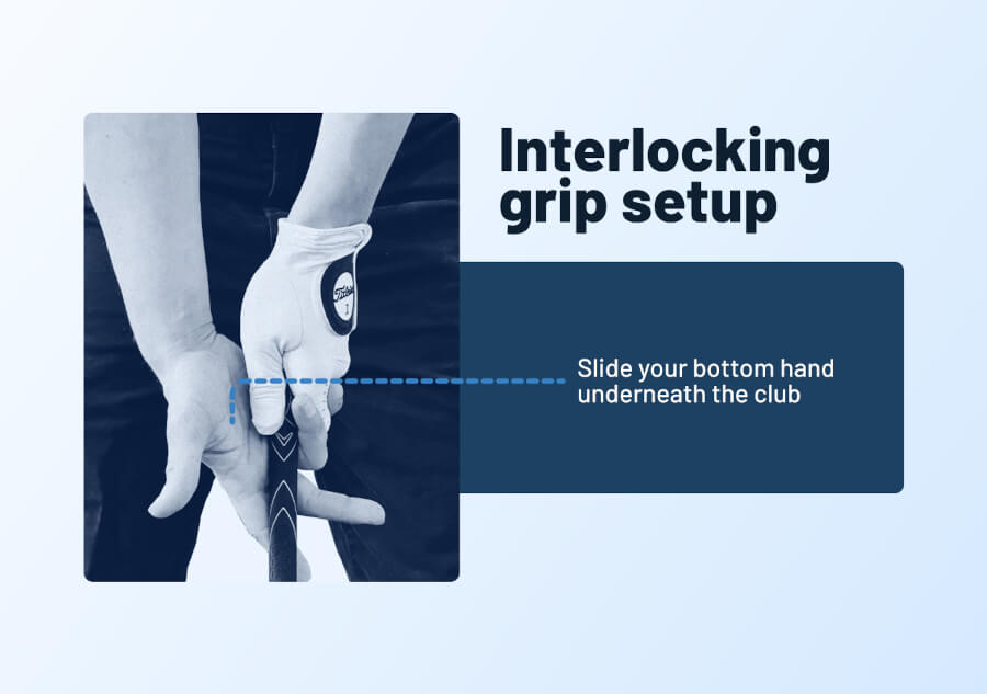interlocking grip setup in golf