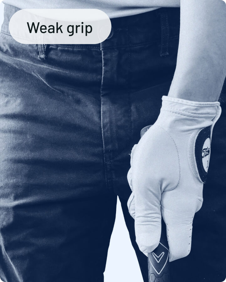 weak golf grip